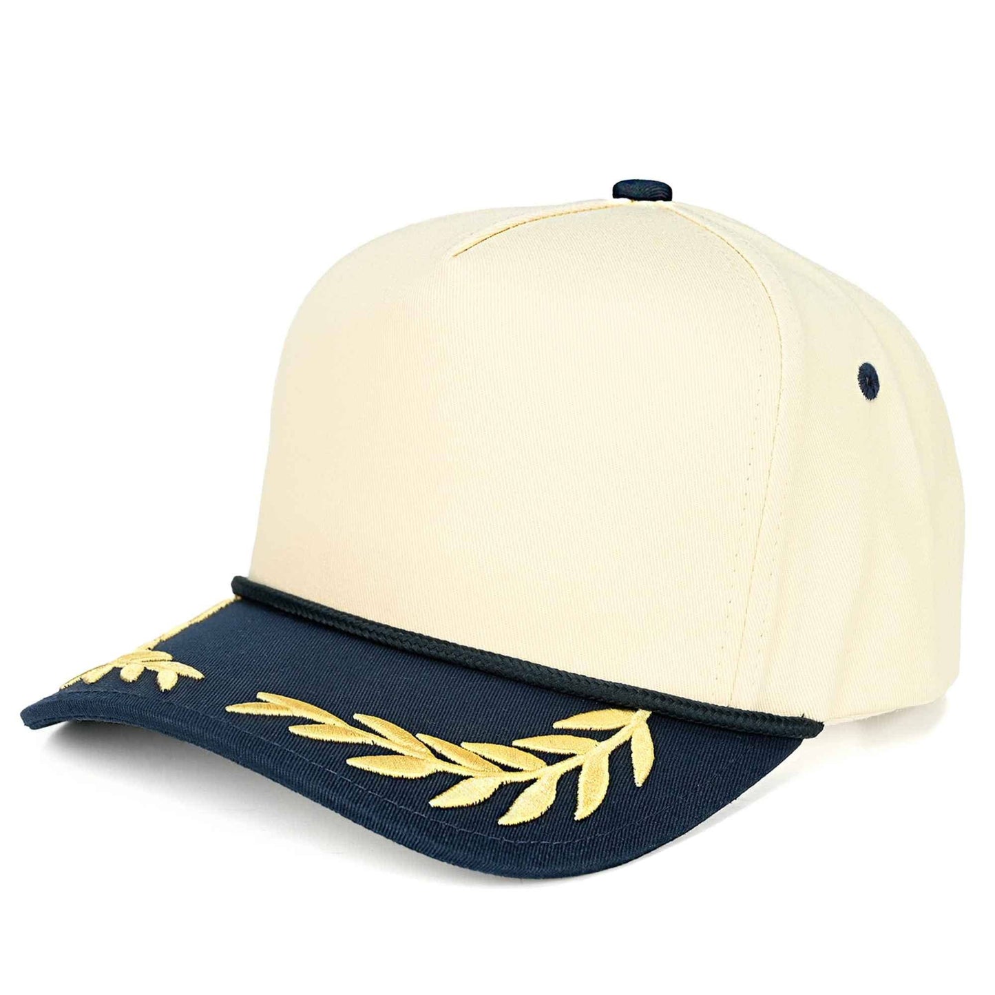Trucker Hat With Gold Bay Leaf Design Faith Based Gift For Her