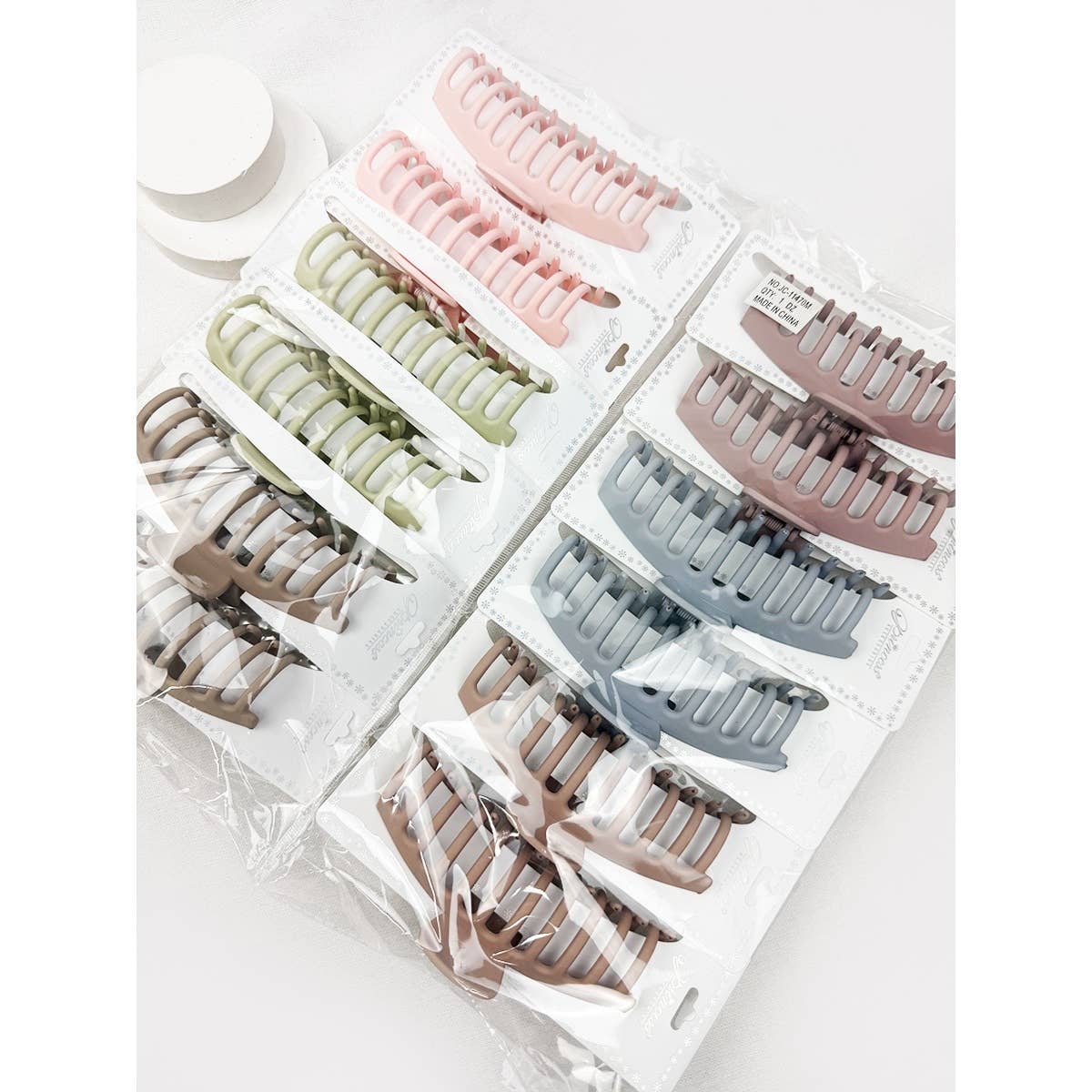 Hair Claw Matte Pastel Round Jumbo Clip