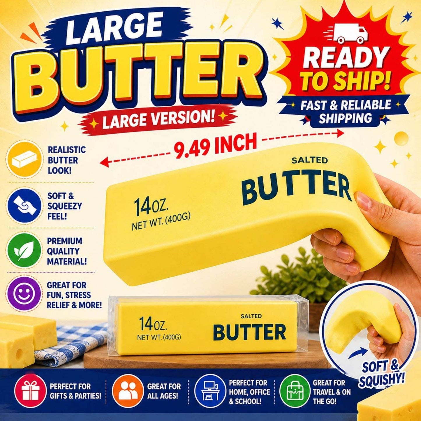 Butter Jumbo Squishy