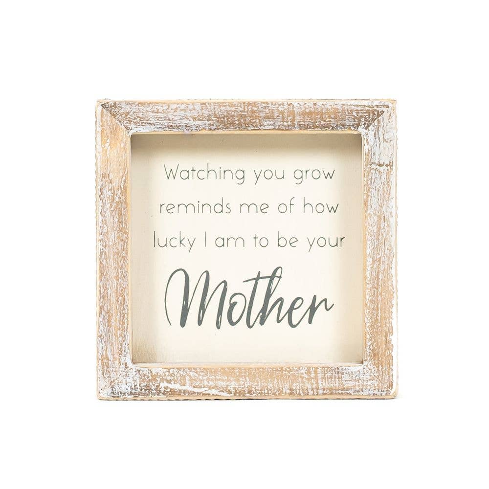 Wood Frame Sign Mother Quote Gift For Mom Christian Home Decor White Natural