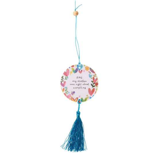 Soft Vanilla Air Freshener With Mom Quote Double Sided