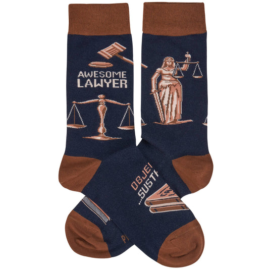 Socks With Colorful Courtroom Motifs For The Awesome Lawyer Gift For Her