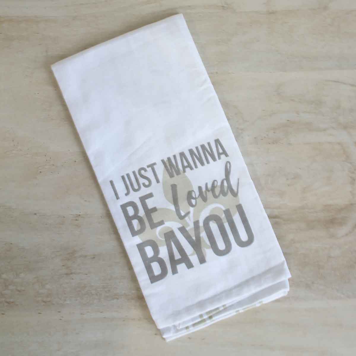 Hand Towel Be Loved Bayou White Taupe 20X28 Faith Based Gifts For Her