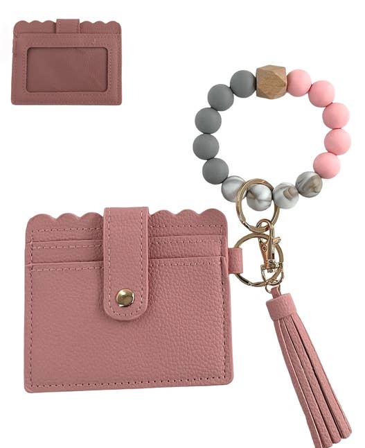 Wristlet ID Holder With Tassel | Beaded Wristlet