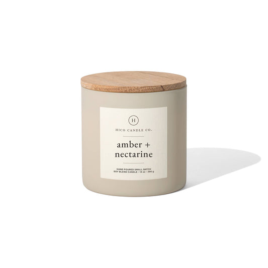 Candle Amber Nectarine Scented 14oz Floral Fragrance For Faith Based Gifts