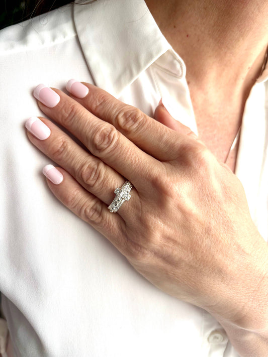 Rosary Ring – Faith-Based Unisex Sterling Silver 925 With Cubic Zirconia