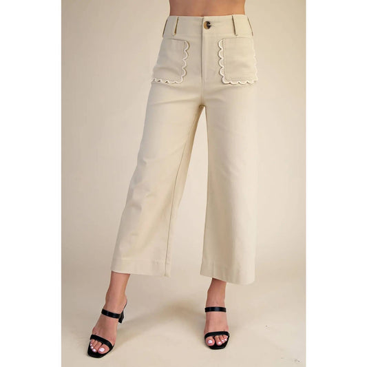 Pants Cropped Wide Leg Colette Style Cotton Blend Modest Fashion Faith Based