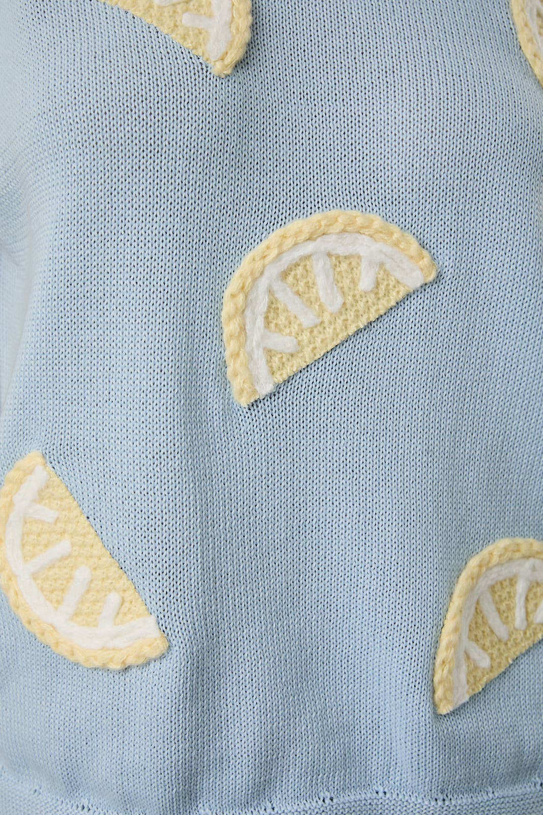 Embroidered Lemon Knit Light Spring/Summer Sassiness