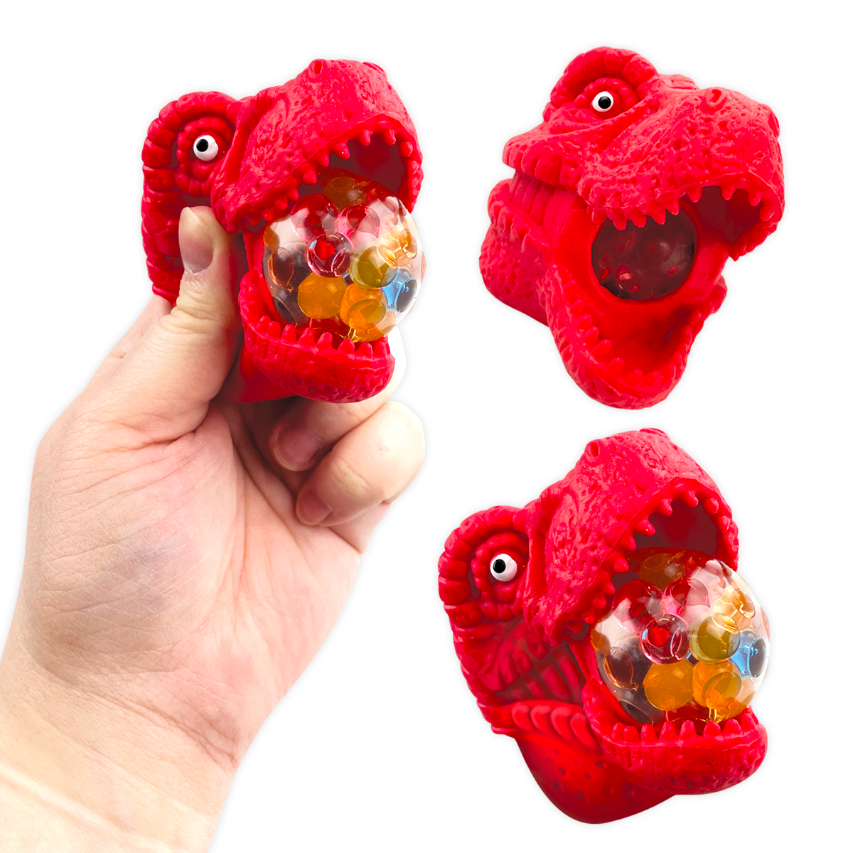 Dino Poppers Squishy Gel Fidget For Desk Stress That Roars With Laughs