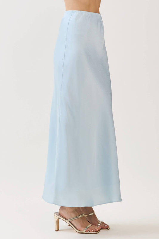 Satin Maxi Skirt – Side Zipper Closure, A-Line, Modest Fashion