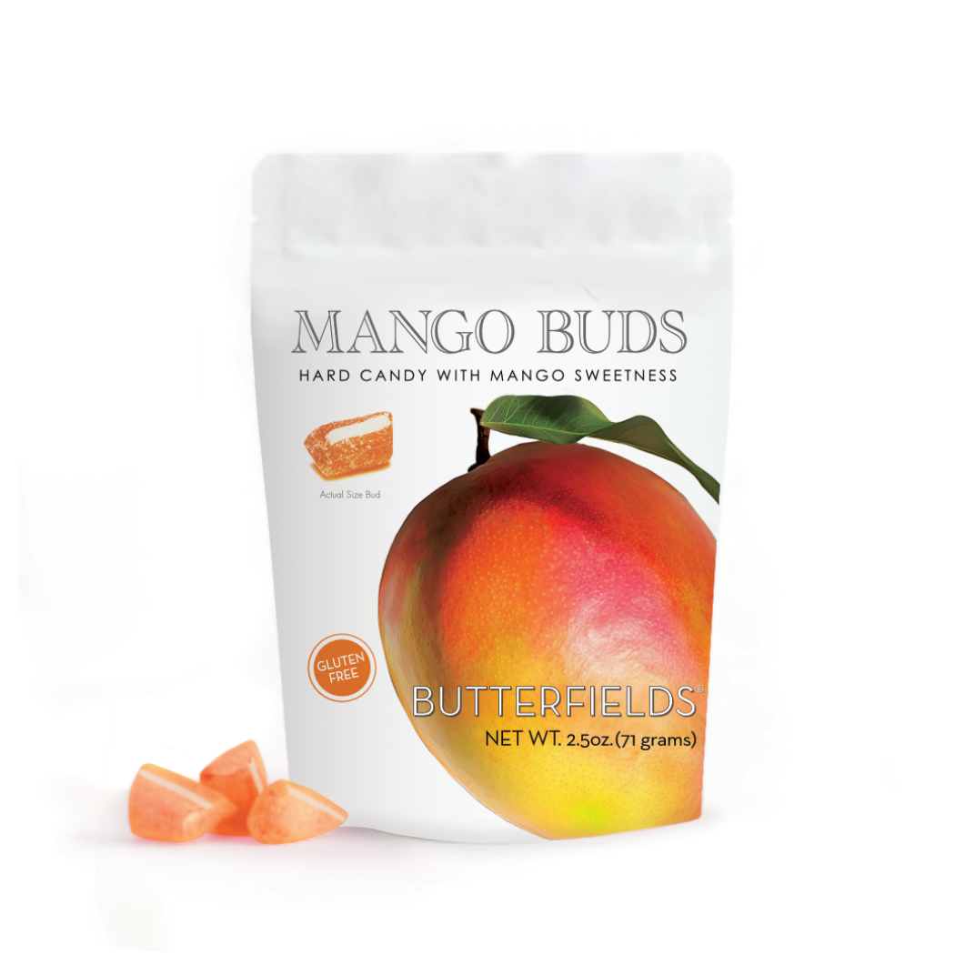Mango Buds – Butterfields Hard Candy With Mango Juice Sweets