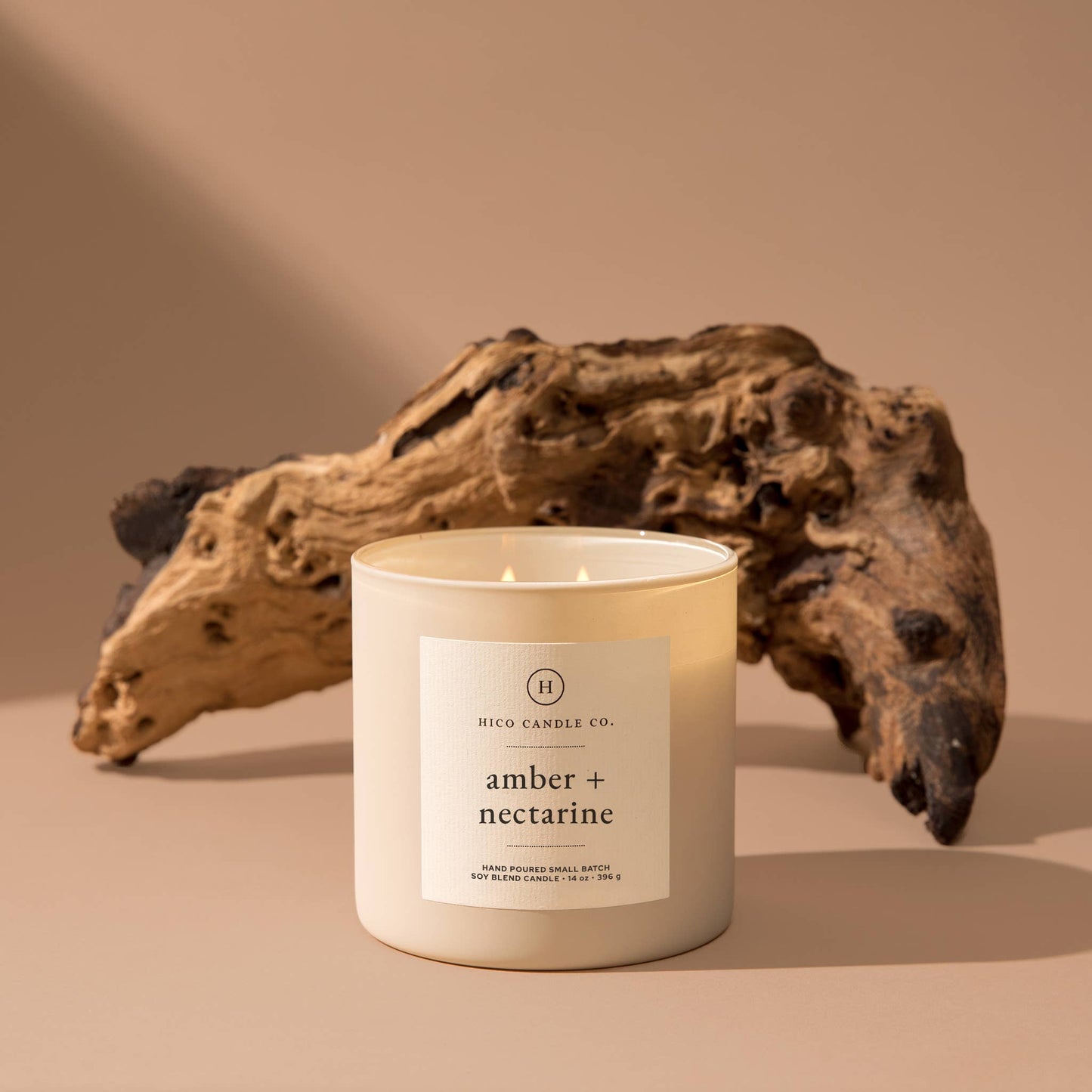 Candle Amber Nectarine Scented 14oz Floral Fragrance For Faith Based Gifts