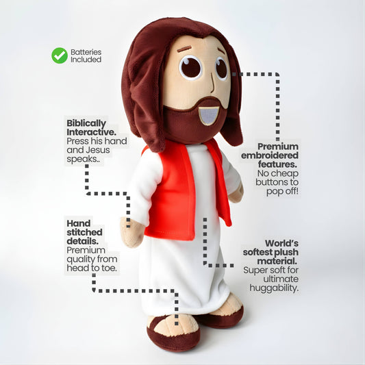 Talking Jesus Doll – Soft Plush Faith-Based Easter Gift For Kids