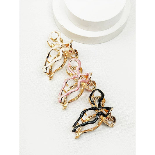 Claw Clip Bow Shape Mini Metal