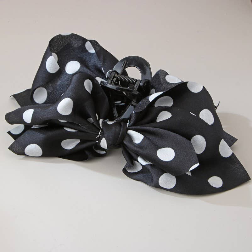 Hair Claw Clips Polka Dot Boho Vintage Modest Updo Accessory Gifts For Her