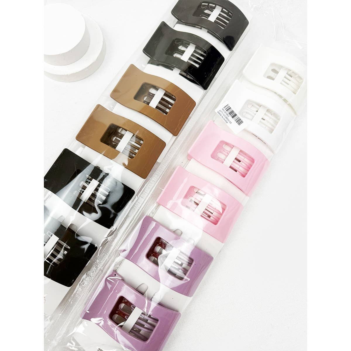 Hair Claw Clip Glossy Flat Large Size Assorted Neutral Colors Modest Fashion