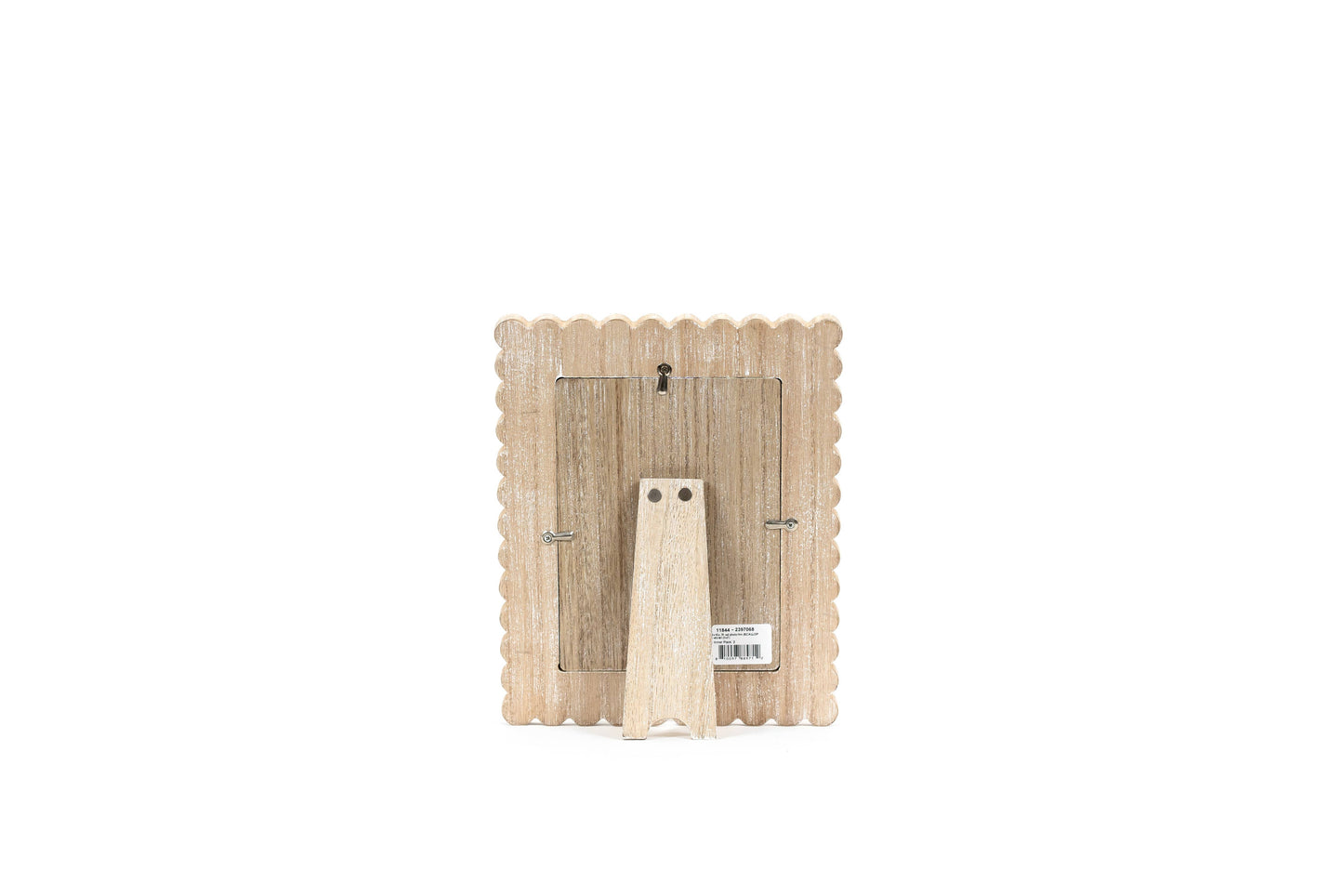 Whimsical Scalloped Wood Photo Frame 5x7 In Natural White For Memories