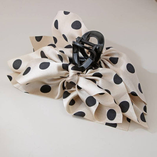 Hair Claw Clips Polka Dot Boho Vintage Modest Updo Accessory Gifts For Her