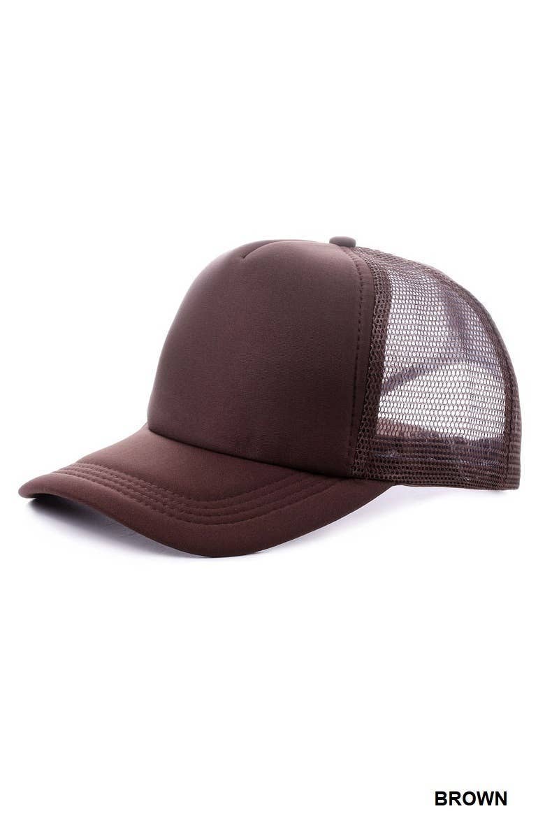Trucker Cap With Mesh Back - Classic Design, Adjustable Snap, Breathable