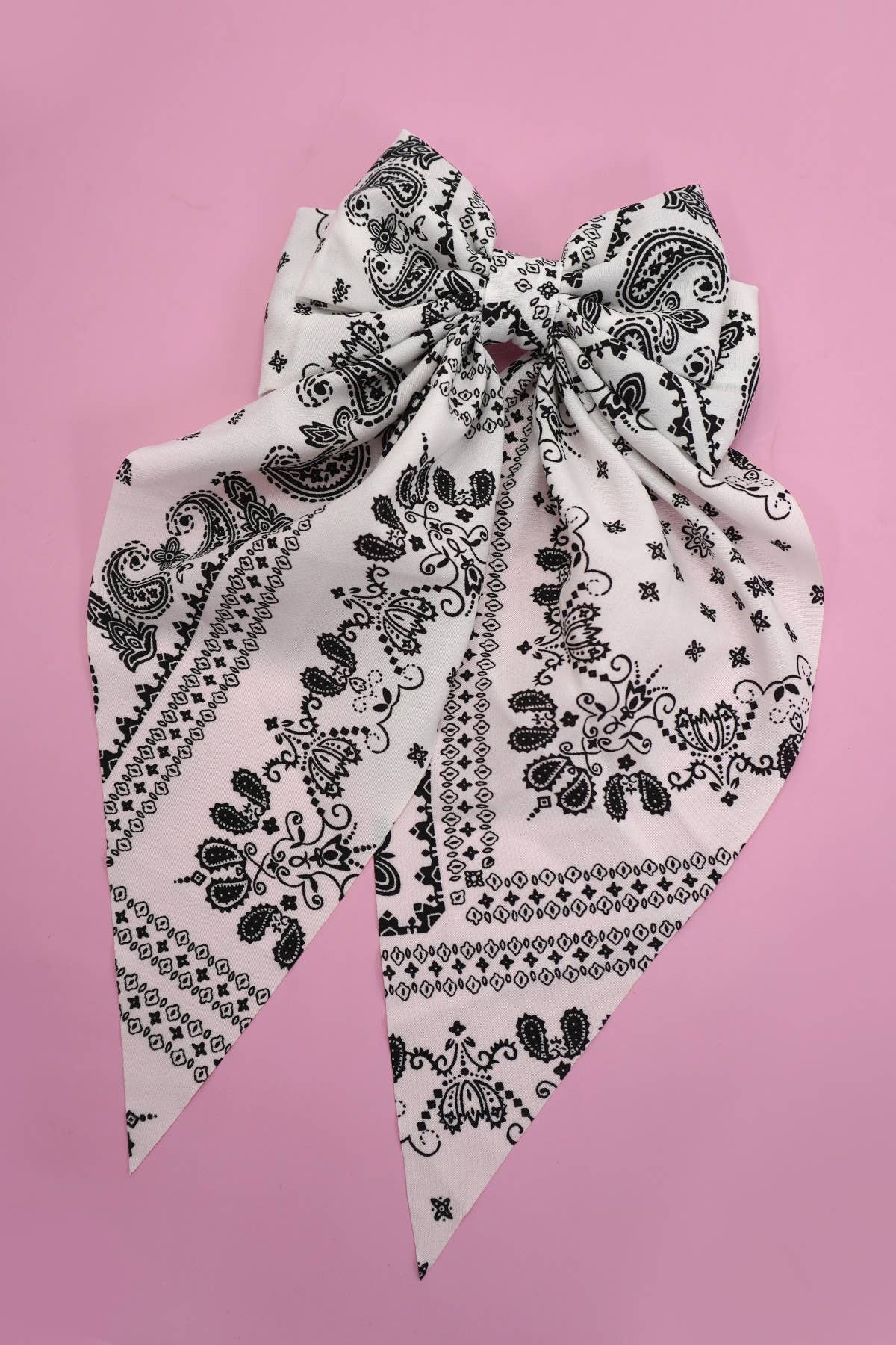 Hair Clips Bow Paisley Boho Vintage Ribbon Elegant Modest Accessory