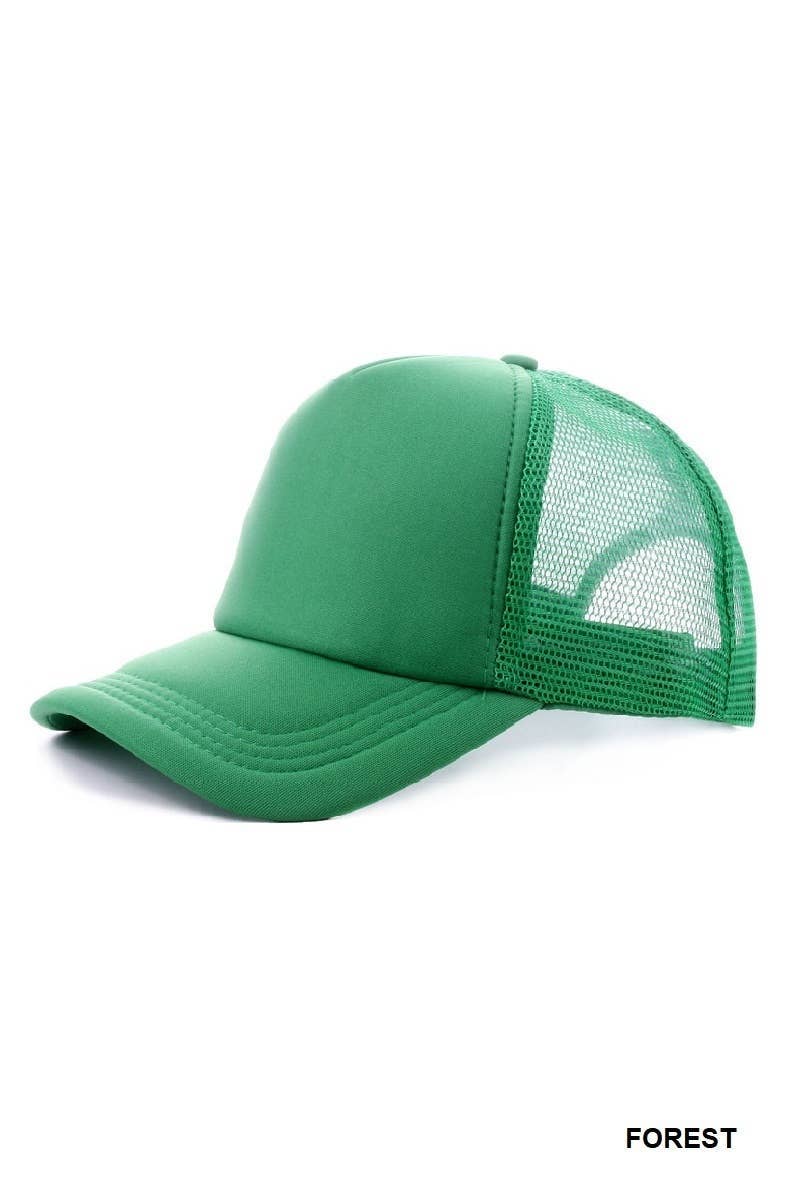 Trucker Cap With Mesh Back - Classic Design, Adjustable Snap, Breathable