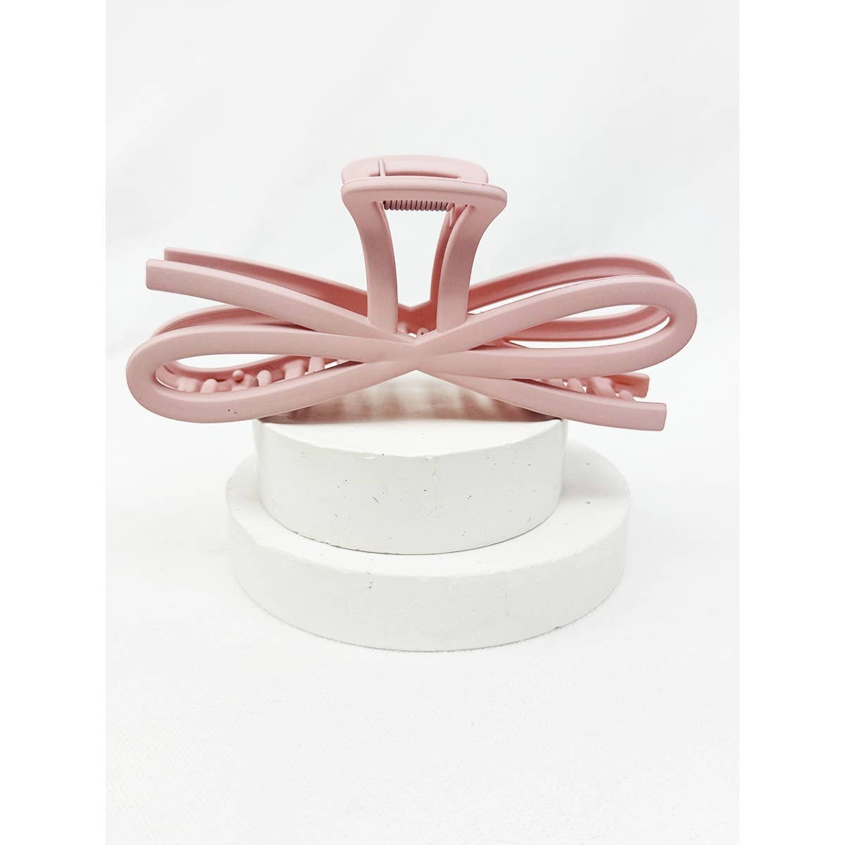 Hair Clip Jumbo Knotted Bow Claw Soft Tone