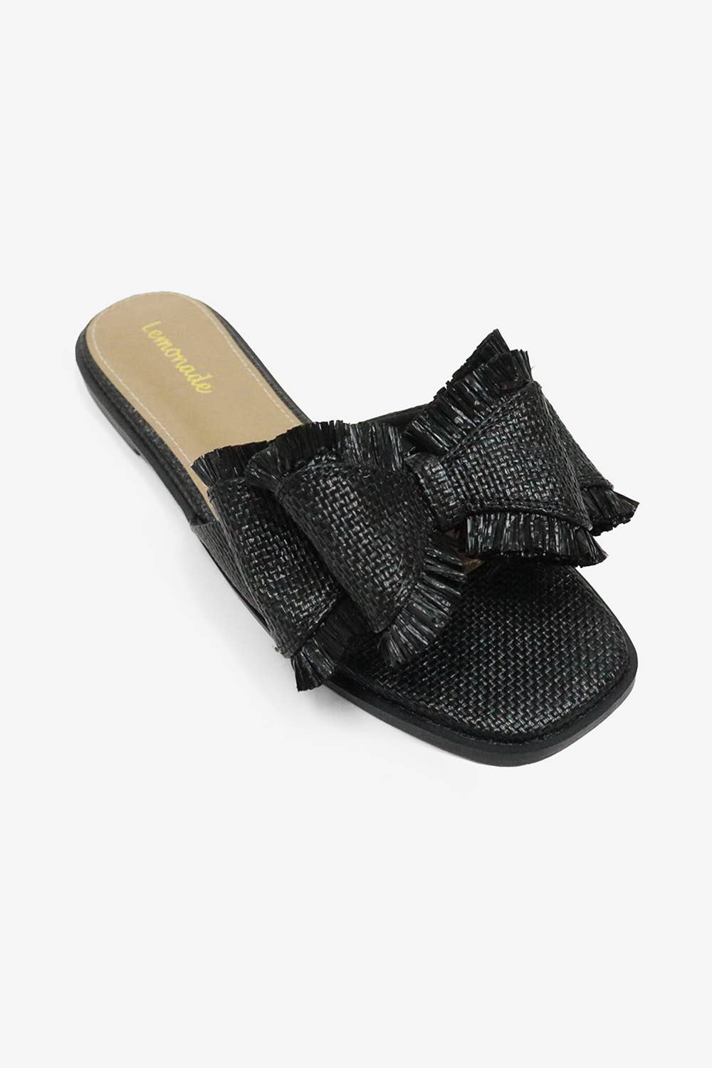 Sandals Raffia Bow Resort Stay Beachy Summer Flat Natural Tone