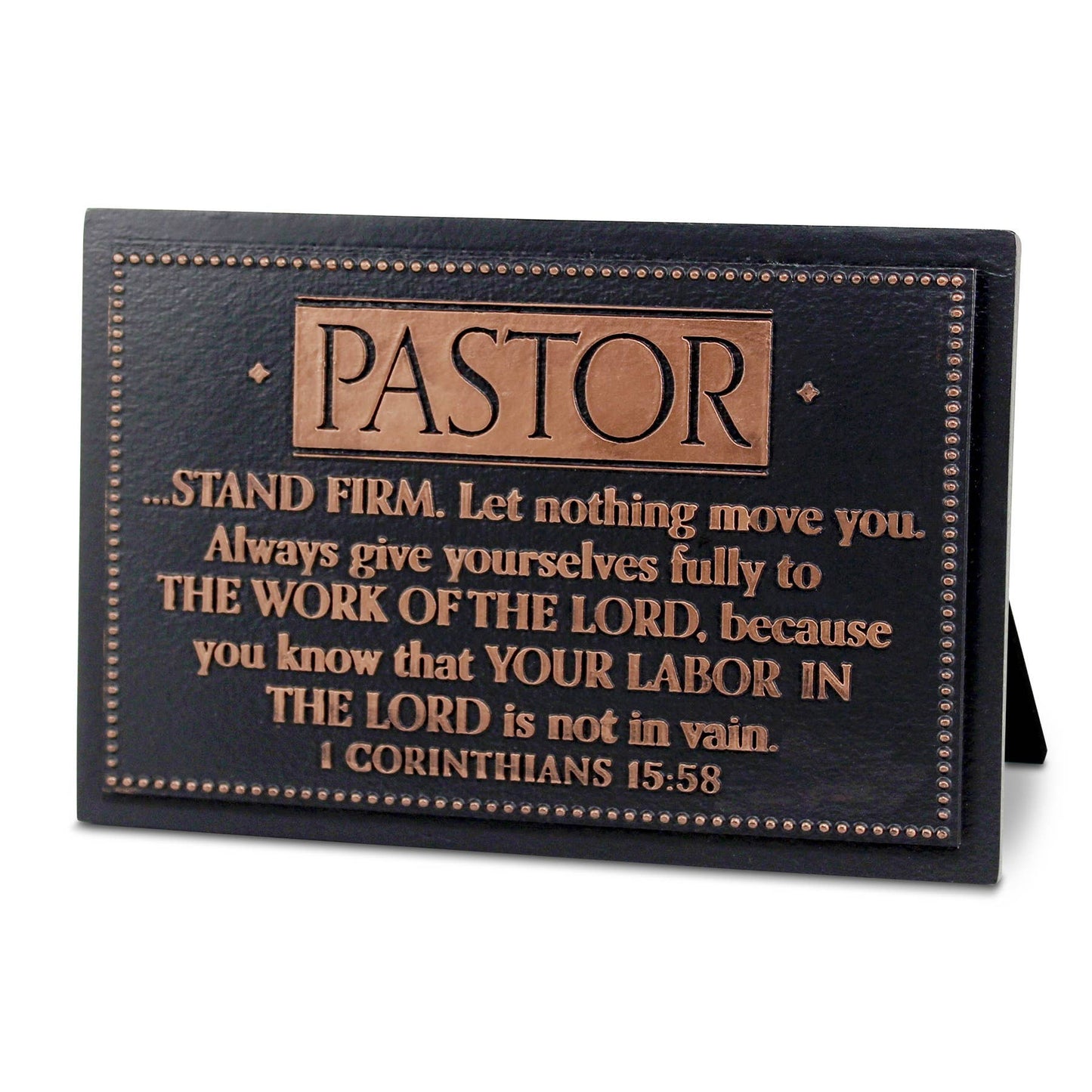 Pastor Gift Plaque Stand Stand Firm Copper Badge With Bronze Finish Gift For Him