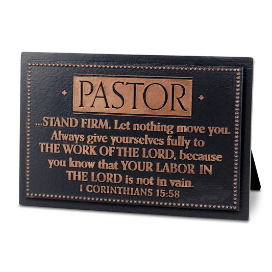 Pastor Gift Plaque Stand Stand Firm Copper Badge With Bronze Finish Gift For Him