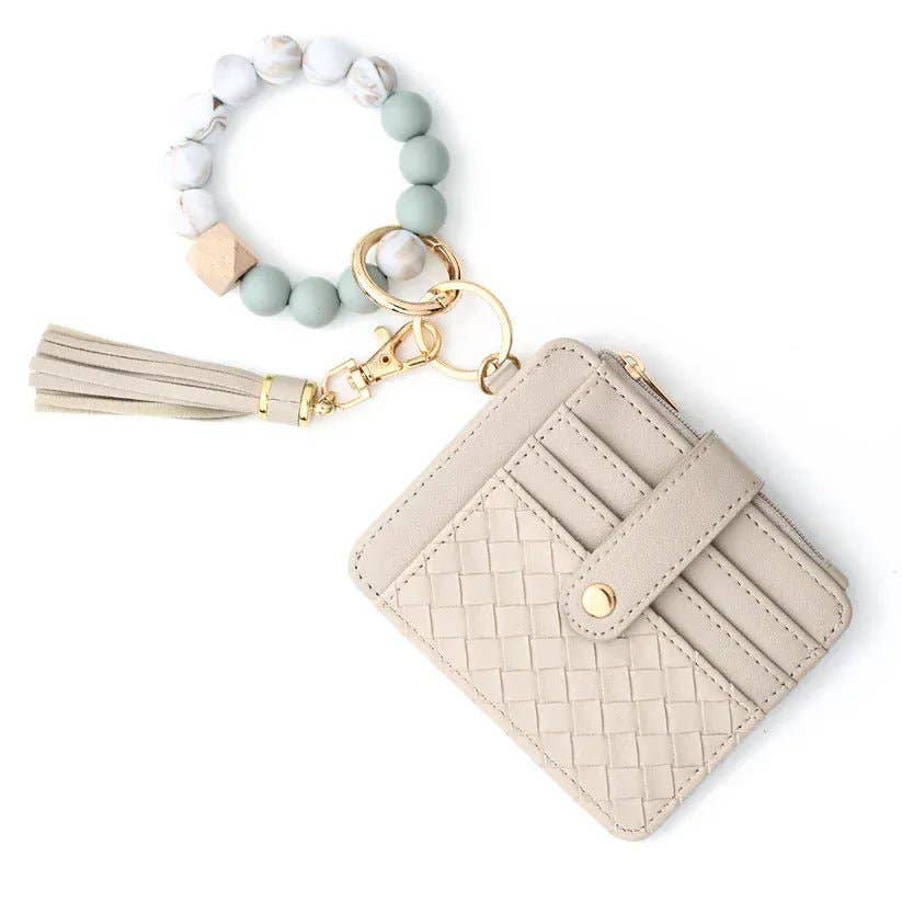 Keychain Wallet With Beaded Wrist