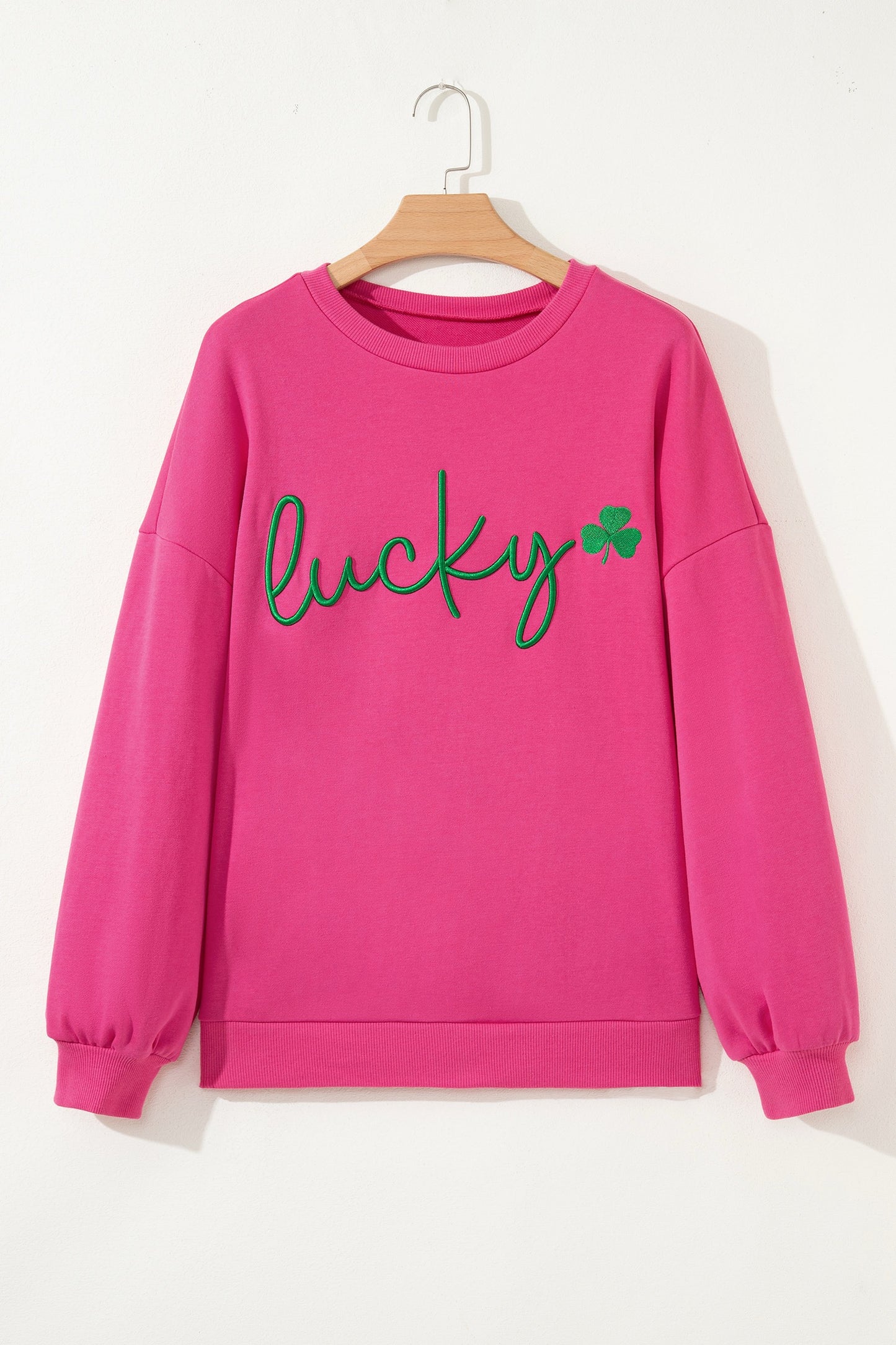 Feeling Lucky Embroidered Sweatshirt- SALE 50% Off