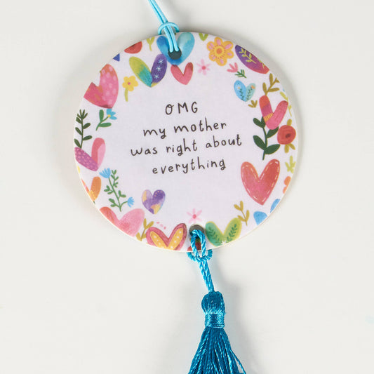 Soft Vanilla Air Freshener With Mom Quote Double Sided