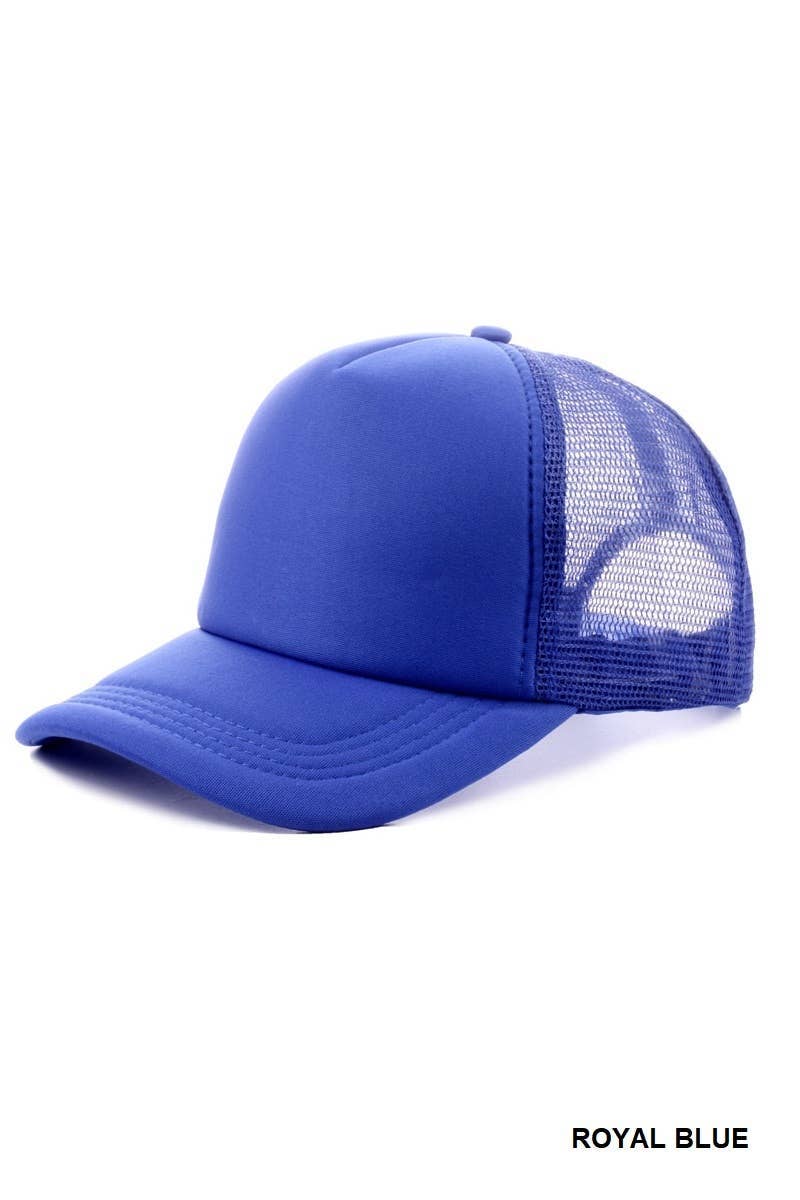 Trucker Cap With Mesh Back - Classic Design, Adjustable Snap, Breathable