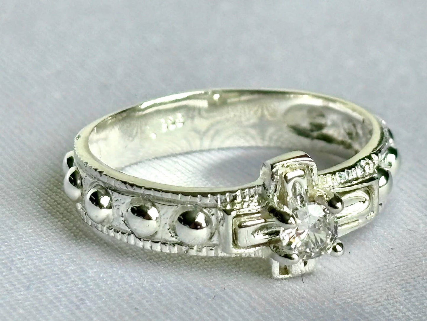 Rosary Ring – Faith-Based Unisex Sterling Silver 925 With Cubic Zirconia