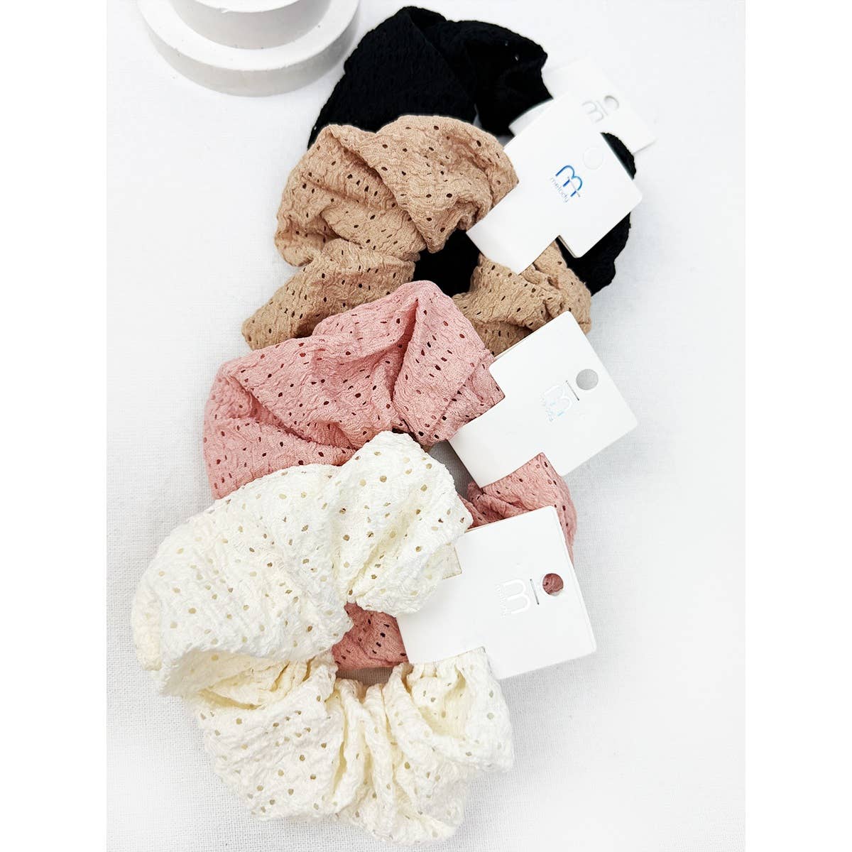 Scrunchies Eyelet Lace Assorted Colors