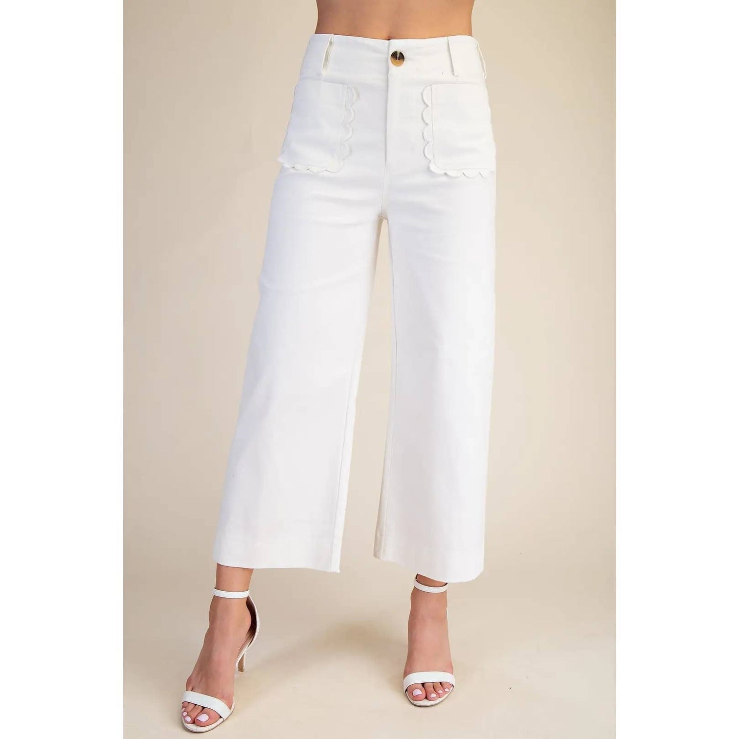 Pants Cropped Wide Leg Colette Style Cotton Blend Modest Fashion Faith Based