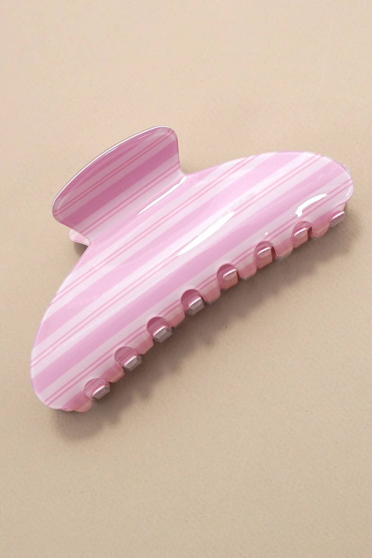 Hair Claw Clip Jumbo Stripe Plaid Oval Modest Gift For Her Accessory