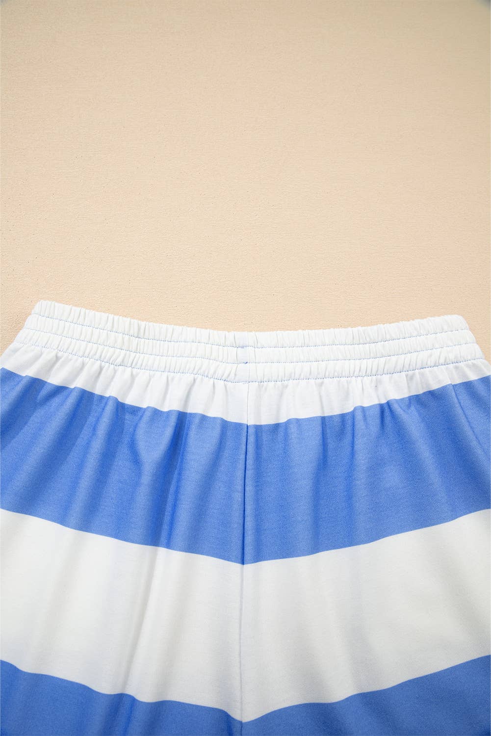 Striped Half Zip Tee And Shorts Set - Trendy & Comfy