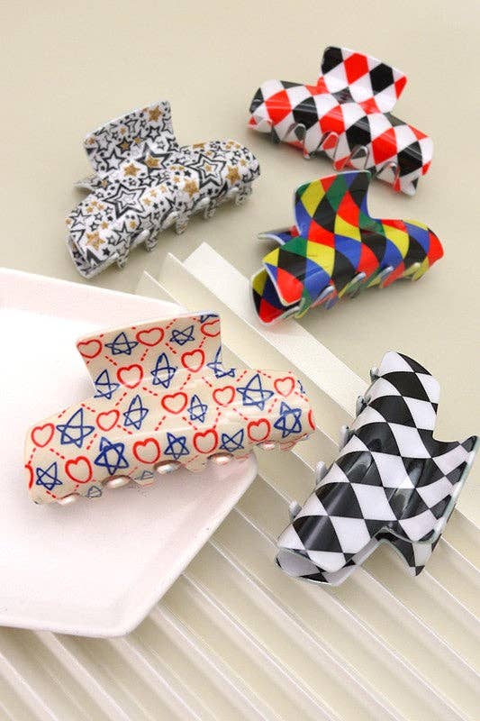 Hair Claw Clips French Retro Style Soft Grip Timeless Accessory