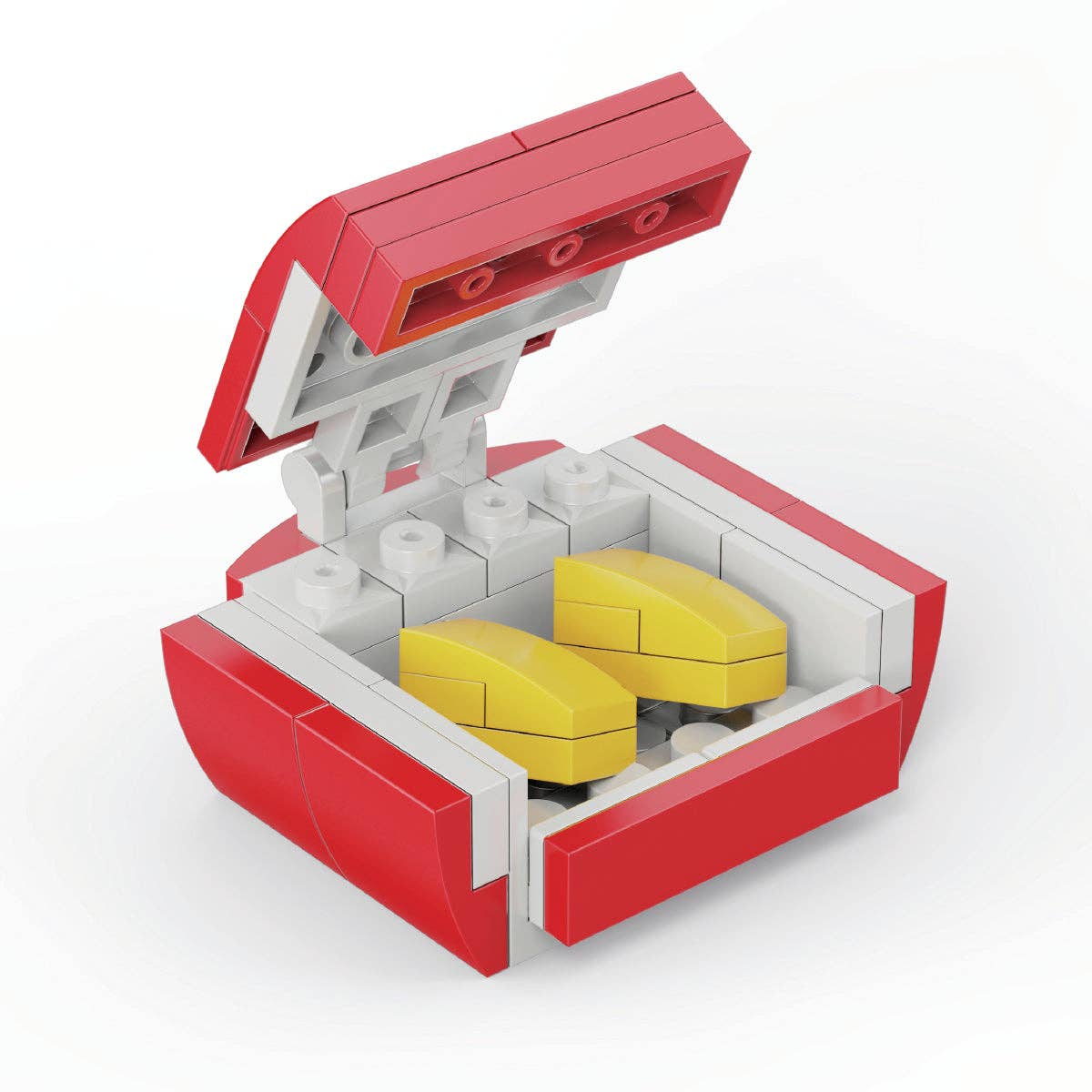 Micro Block Fast Food Set Rush Hour Burger Building For Tiny Chefs