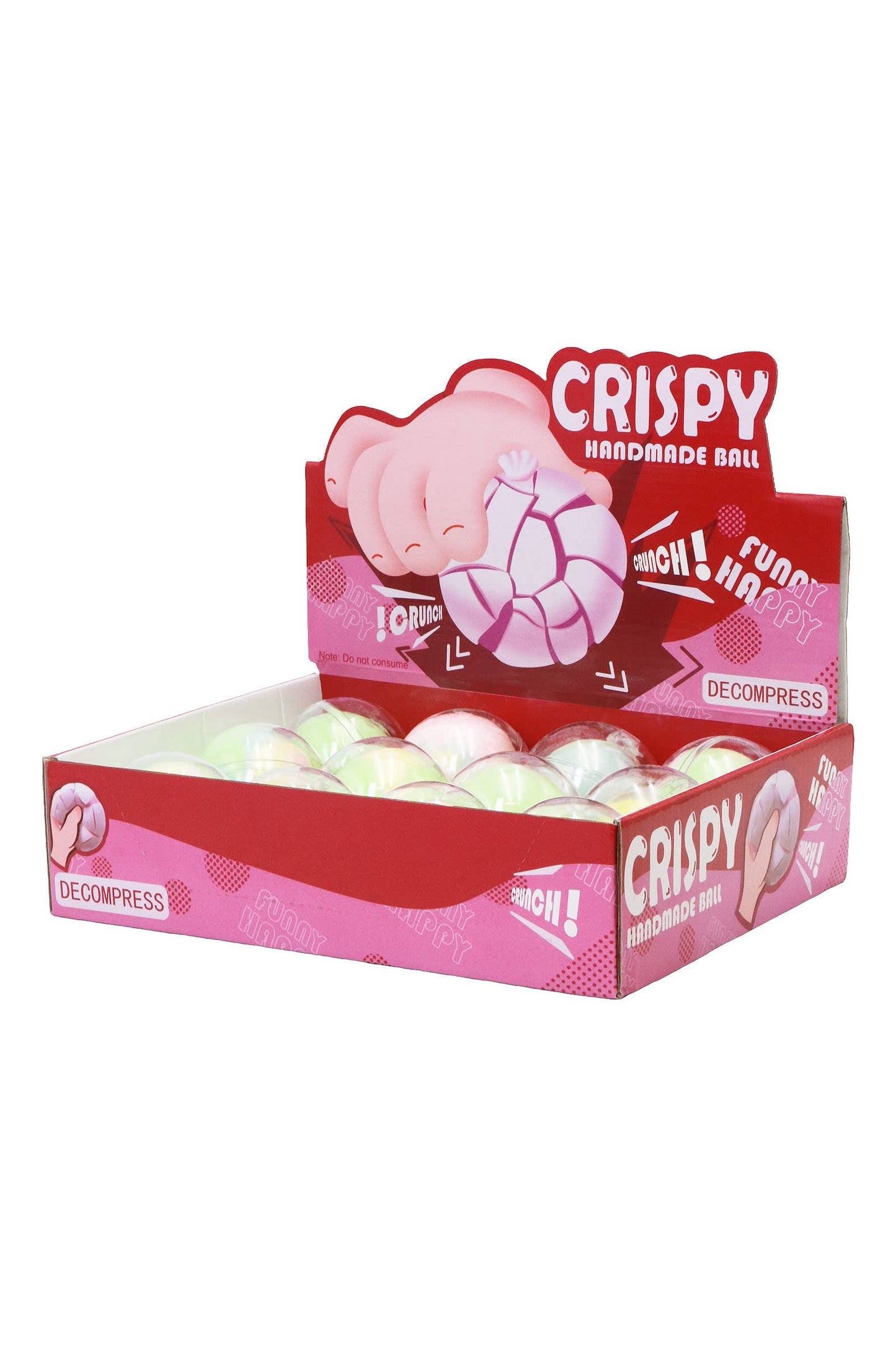 Tiny Stress Cracker Mini Pastel Multicolor Crispy Cracking Clay Squishy Ball