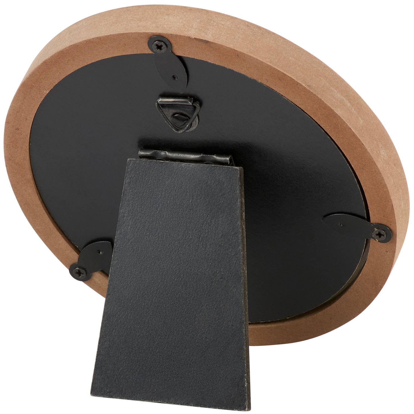 Round Wood Photo Frame - Garden Collection, Debossed Vine Design, Cream Accents