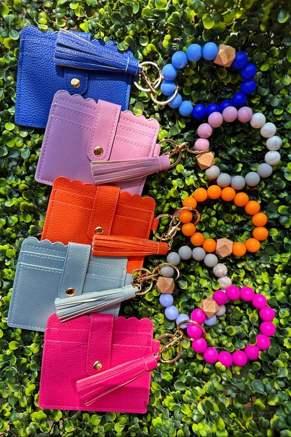 Wristlet ID Holder With Tassel | Beaded Wristlet