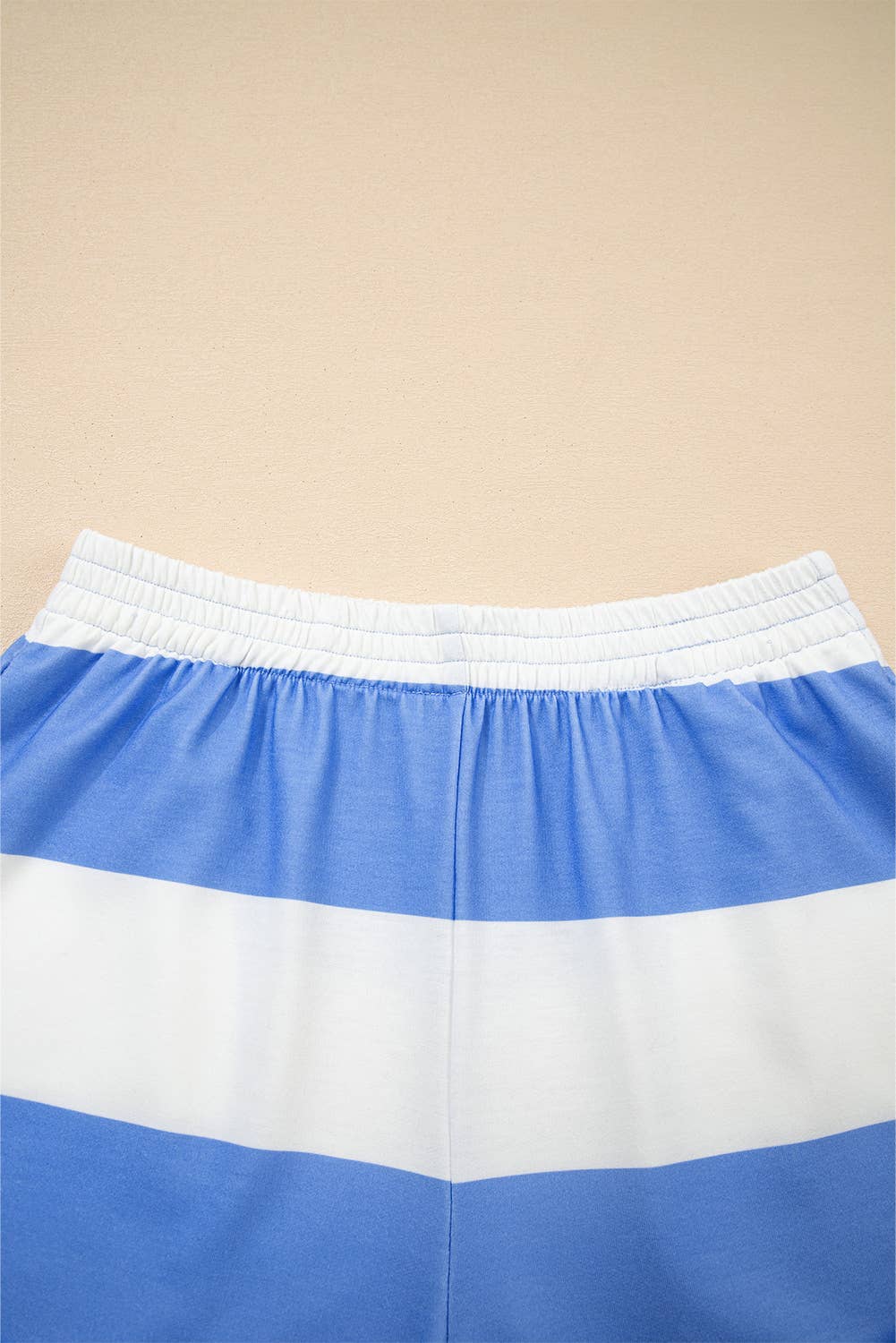 Striped Half Zip Tee And Shorts Set - Trendy & Comfy