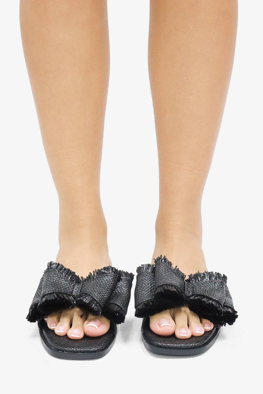 Sandals Raffia Bow Resort Stay Beachy Summer Flat Natural Tone