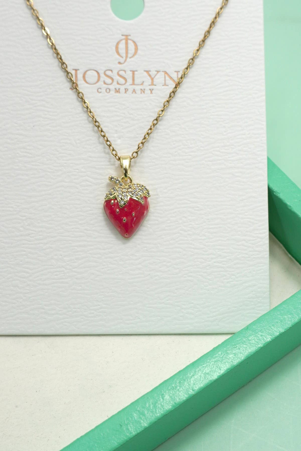 Fruit Pendant Necklace With 18K Gold Finish Stainless Steel Non Tarnish Gifts For Her