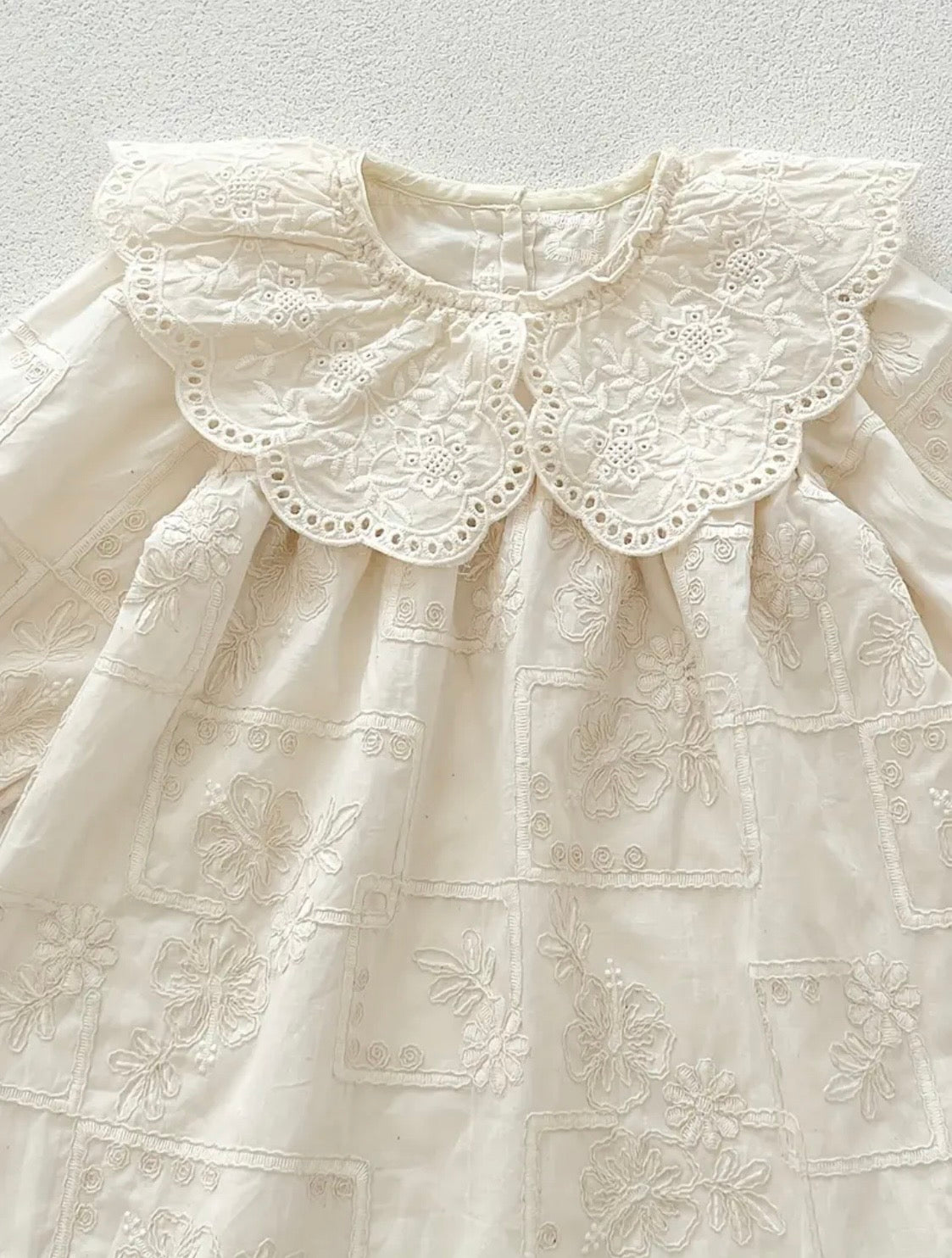 Baby Dress Heirloom Lace Collar Embroidery Timeless Modest Style