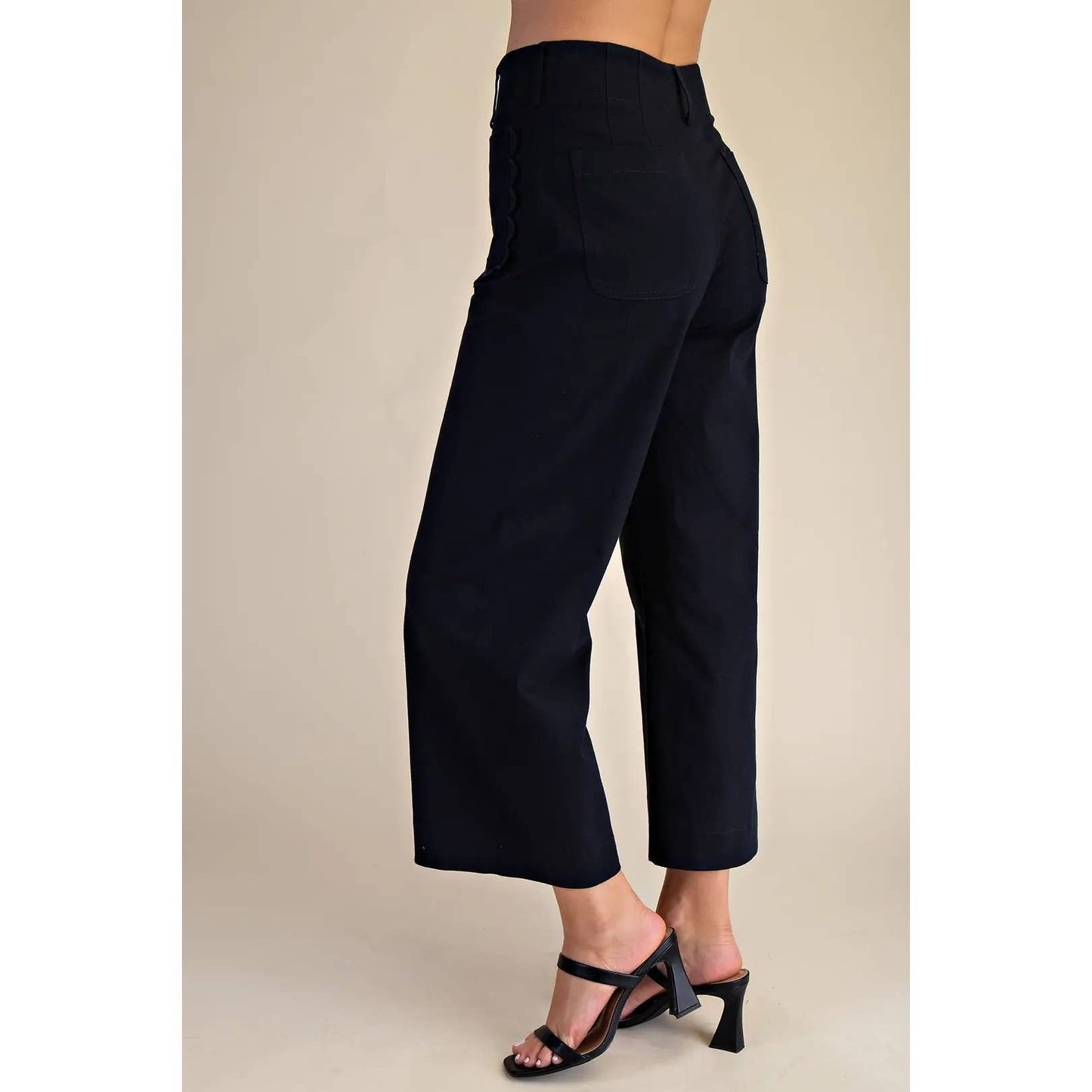 Pants Cropped Wide Leg Colette Style Cotton Blend Modest Fashion Faith Based
