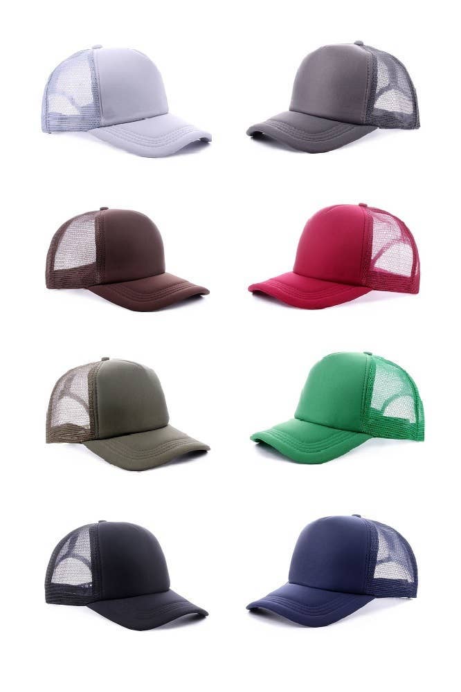Trucker Cap With Mesh Back - Classic Design, Adjustable Snap, Breathable