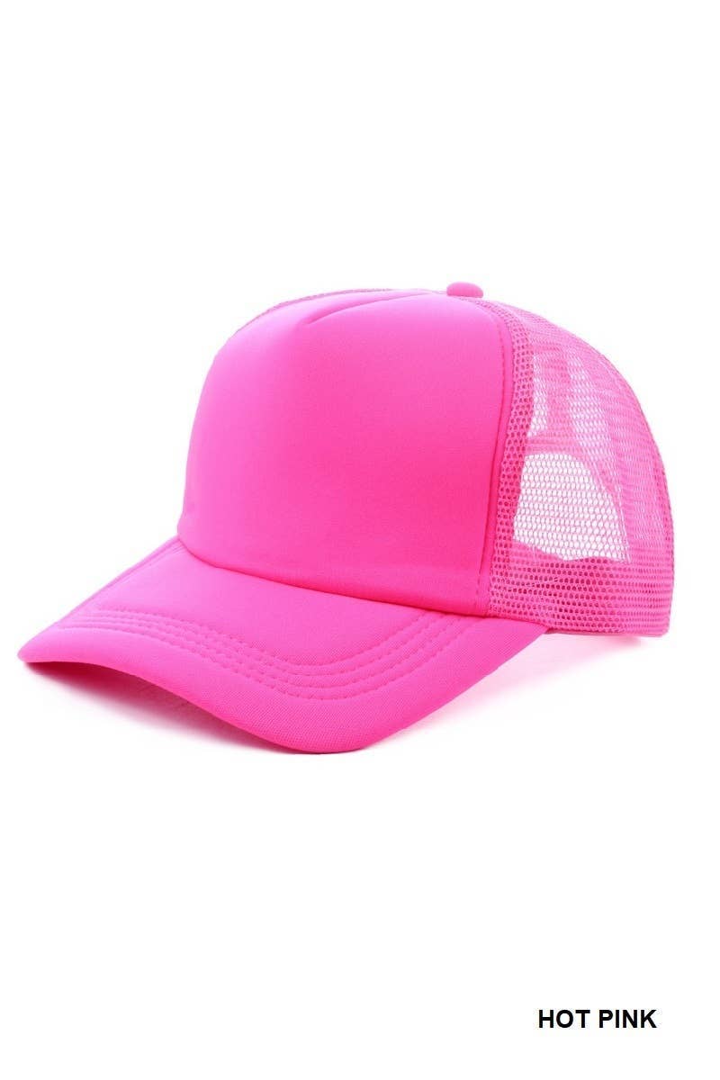 Trucker Cap With Mesh Back - Classic Design, Adjustable Snap, Breathable